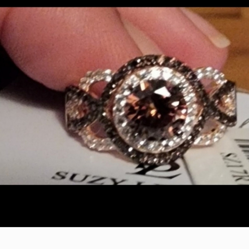 Levian chocolate champagne and Vanilla Diamond ring